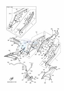 YZF320-A YZF-R3 (B2X9) drawing SIDE COVER