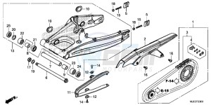 CB650FAJ CB650F 2ED drawing SWINGARM