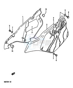 RM250 (K-L-M-N) drawing FRAME COVER (MODEL N)