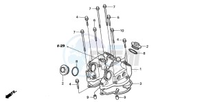 TRX400EX SPORTRAX 400 EX drawing CYLINDER HEAD COVER