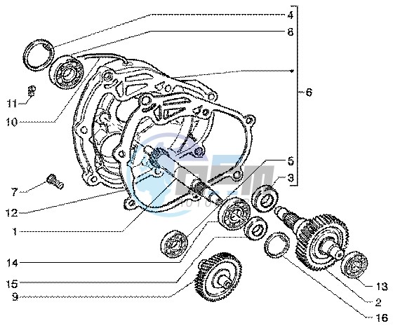 Rear wheel shaft