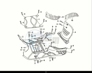 FIDDLE II 50 (AF05W5-NL) (E5) (M1) drawing FLOOR PANEL - CENTER COVER