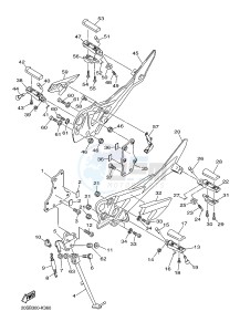 XJ6NA 600 XJ6-N (NAKED, ABS) (36BF 36BG) drawing STAND & FOOTREST