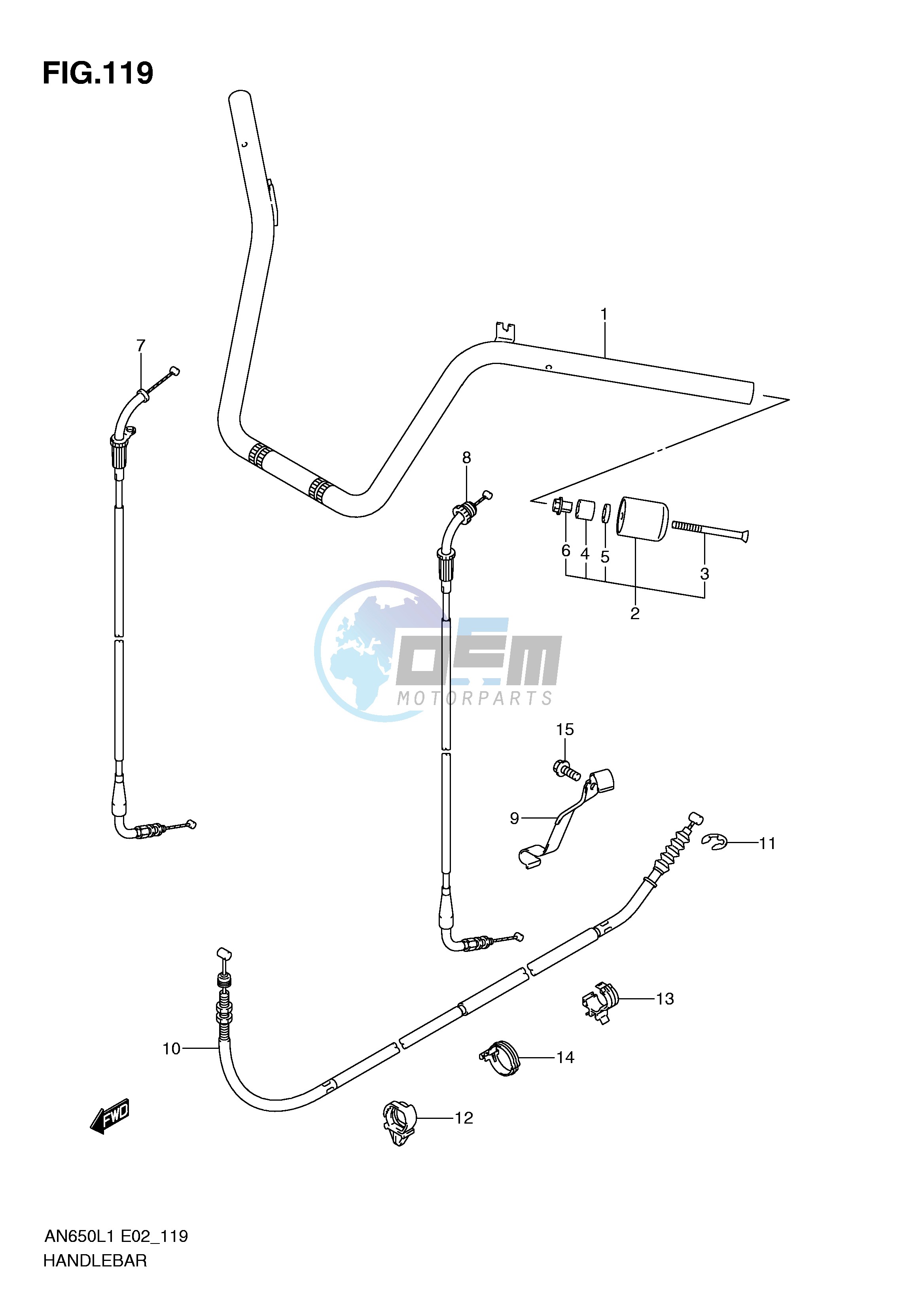 HANDLEBAR (AN650AL1 E2)