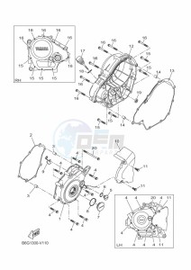 YZF125-A YZF-R125 (BGV3) drawing CRANKCASE COVER 1