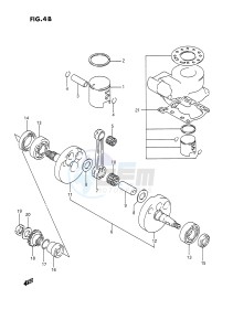 RM80 (E3) drawing CRANKSHAFT (MODEL K)