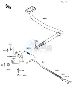 KLF 185 A [BAYOU 185] (A2-A4) [BAYOU 185] drawing BRAKE PEDAL