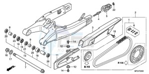 CB600F3A France - (F / CMF ST) drawing SWINGARM