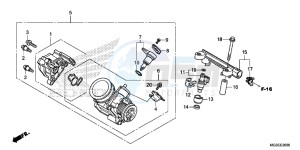 NC700SD NC700S Europe Direct - (ED) drawing THROTTLE BODY