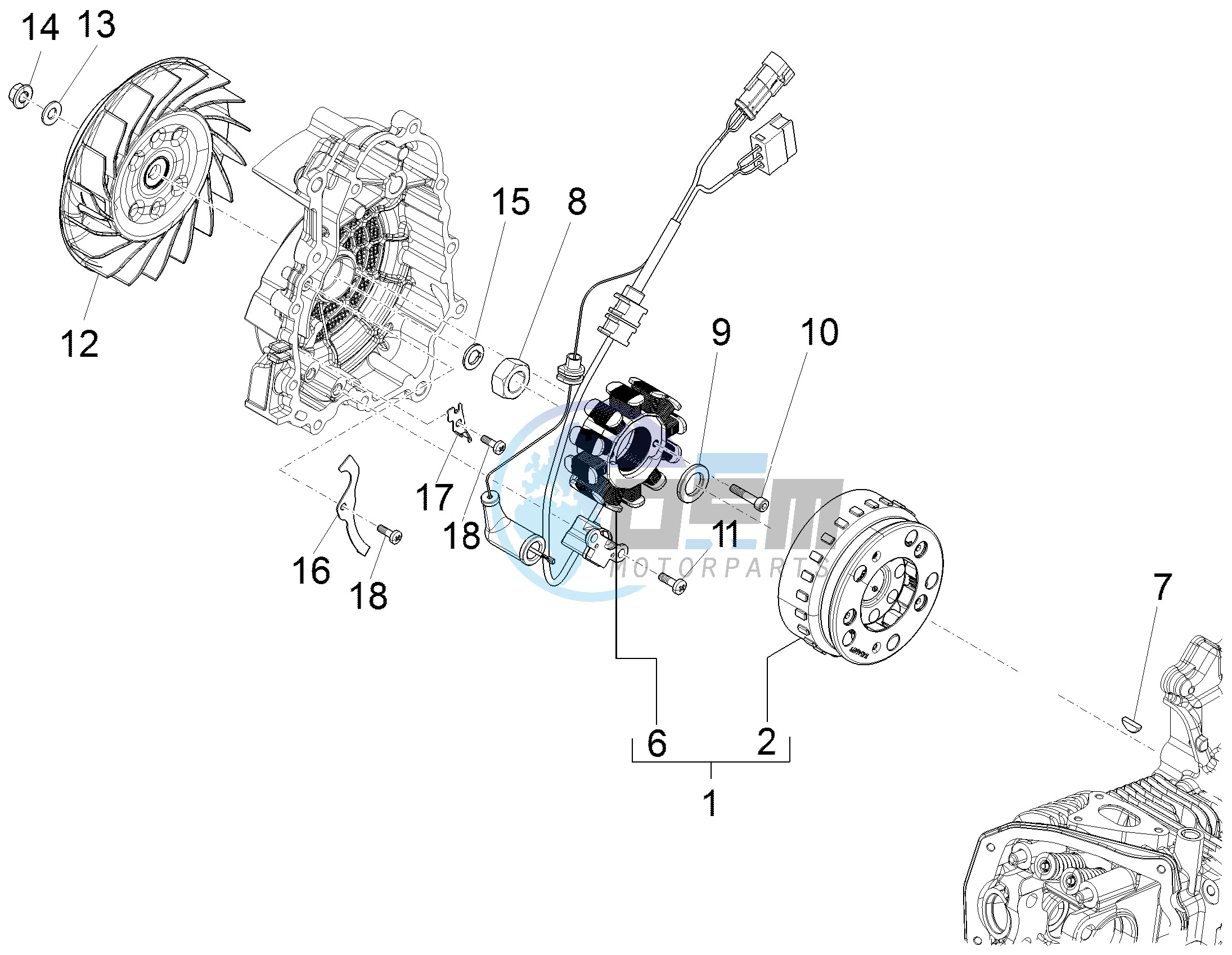 Flywheel magneto