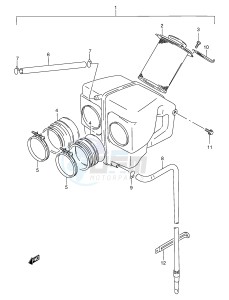 GS500 (E2) drawing AIR CLEANER