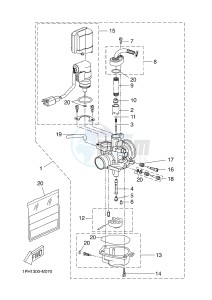 NS50 AEROX R (1PH7 1PH7 1PH7 1PH7) drawing CARBURETOR