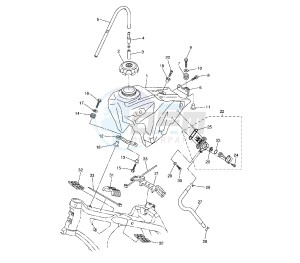 YZ F 250 drawing FUEL TANK