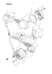 TS185ER (E24) drawing TURN SIGNAL LAMP (MODEL Z K P)