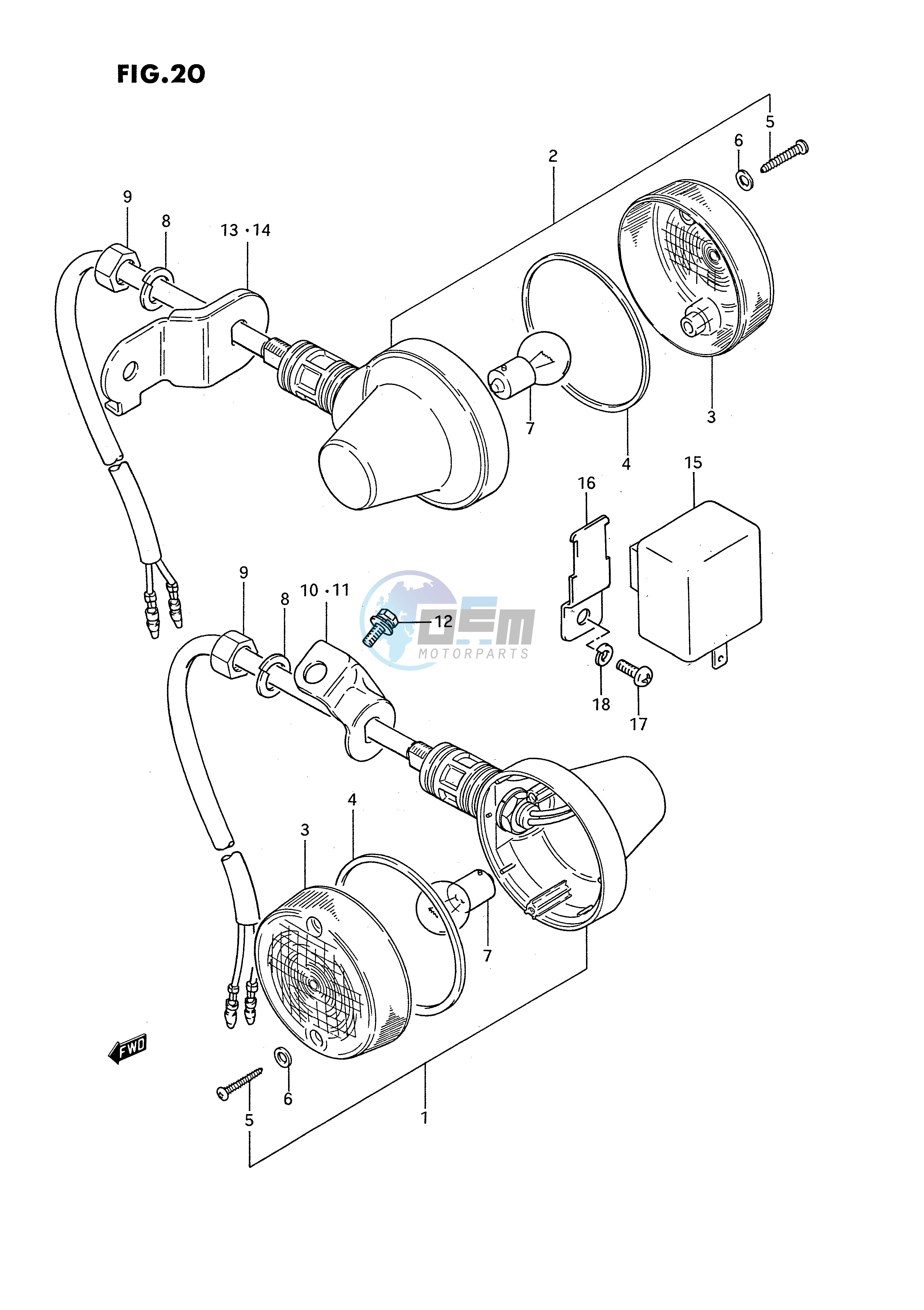 TURN SIGNAL LAMP (MODEL Z K P)