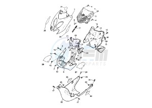 YQ AEROX R 50 drawing FRONT BODY MY00