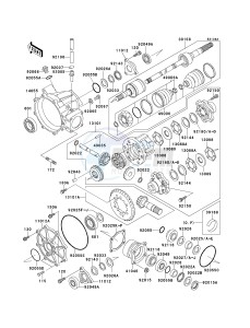 KAF 620 A6 [MULE 2510 4X4] (A6) [MULE 2510 4X4] drawing DRIVE SHAFT -- FRONT- -