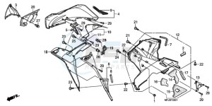 CBR600RR9 BR / MME - (BR / MME) drawing LOWER COWL (R.) (CBR600RR9,A/RA9,A)