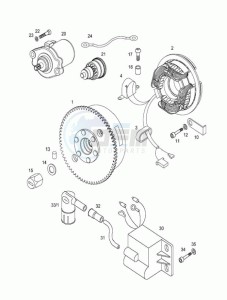 FLEXER_XL_L1 50 L1 drawing Magneto assembly-electric starter