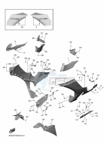 YZF1000D YZF-R1M (B4S6) drawing COWLING 2