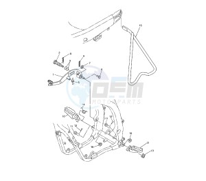 YZ F 250 drawing STAND AND FOOTREST