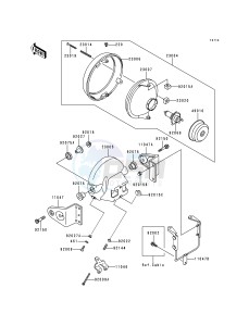 ZR 750 C [ZEPHYR 750] (C1-C3) [ZEPHYR 750] drawing HEAD LAMP