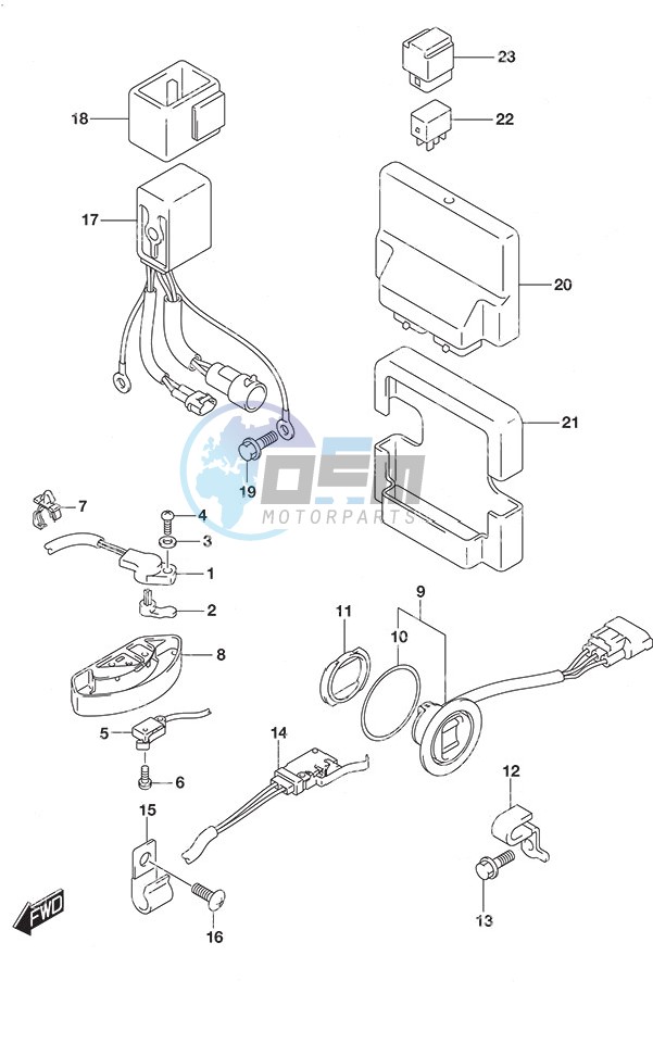 PTT Switch/Engine Control Unit