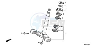 CBF1000FAC drawing STEERING STEM