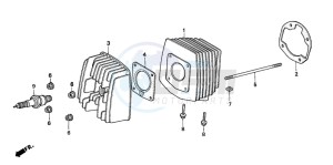 PK50S WALLAROO drawing CYLINDER/CYLINDER HEAD