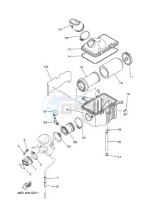 YFM350FWA GRIZZLY 350 4WD (1SG2) drawing INTAKE