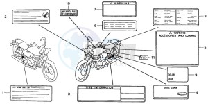 CMX250C REBEL drawing CAUTION LABEL