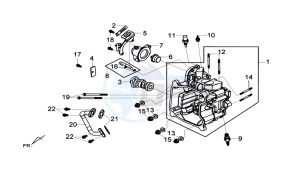 MAXSYM 600I ABS drawing CYLINDER MET PISTON / CYLINDER GASKETS TOP AND BOTTOM