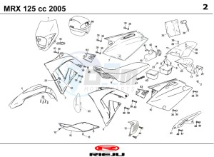 MRX-125-4T-BLUE drawing COWLING