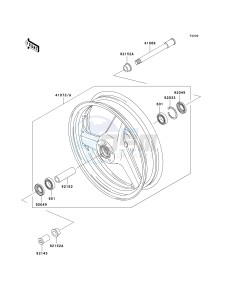 ZX 1200 A [NINJA ZX-12R] (A1) [NINJA ZX-12R] drawing FRONT WHEEL