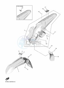 YZ250F (B7BB) drawing FENDER