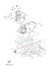 YPR125R XMAX 125 EVOLIS 125 (2DM8) drawing CRANKCASE COVER 1