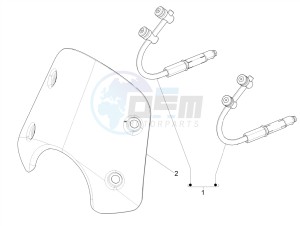 GTS 300 HPE 4T-4V IE ABS E4 (NAFTA) drawing Windshield - Glass