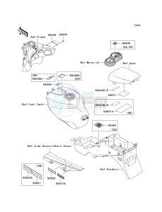 ZX 600 J [ZZR600] (J6F-J8F) J8F drawing LABELS