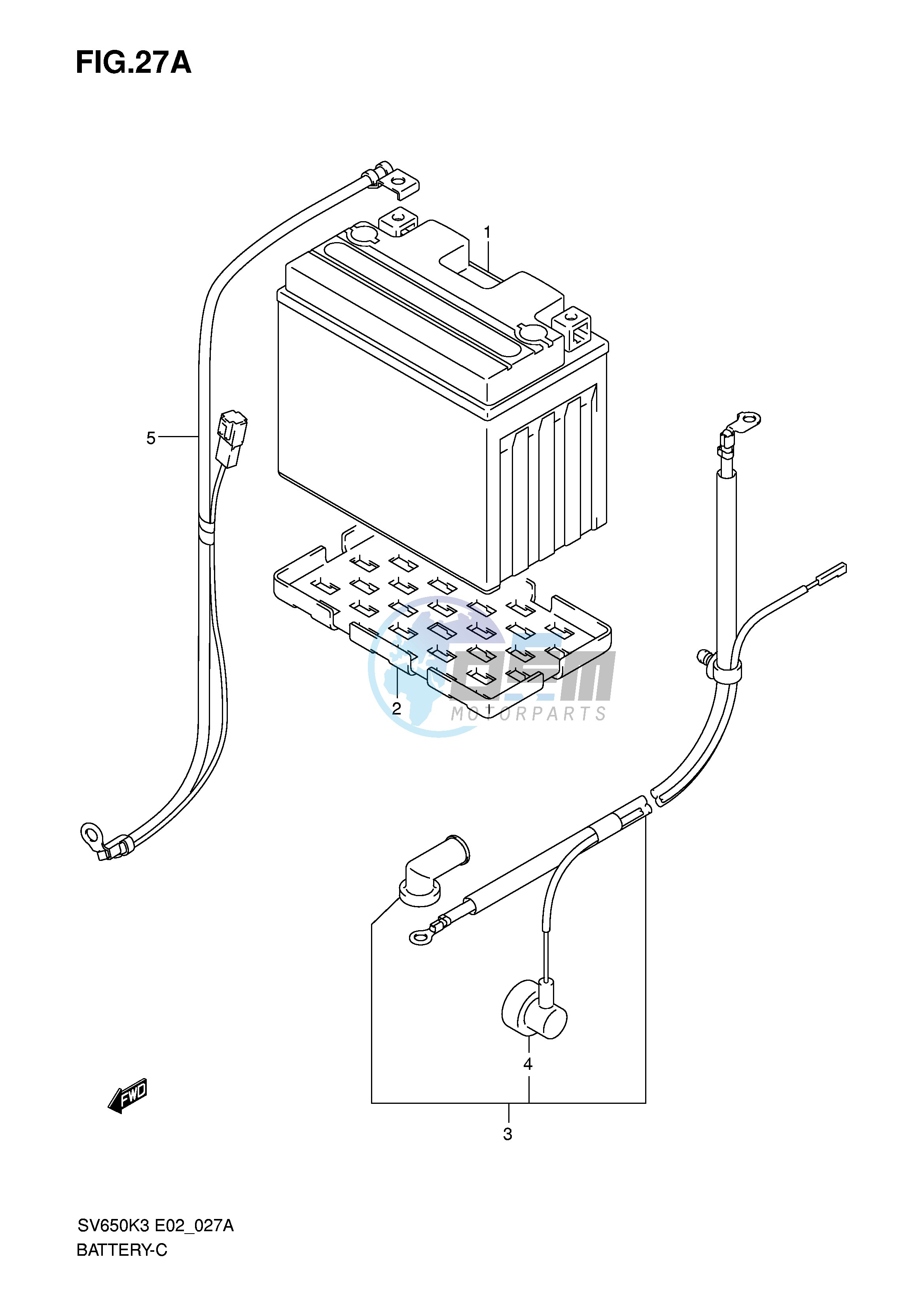 BATTERY (FOR SV650A SV650UA SV650SA SV650SUA)