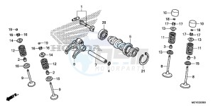 CRF450XE CRF450R Europe Direct - (ED) drawing CAMSHAFT/VALVE