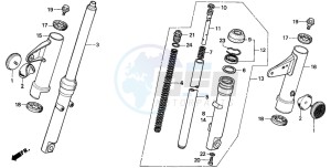 CG125 drawing FRONT FORK (1)