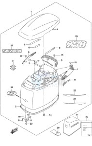 DF 250 drawing Engine Cover SS Model