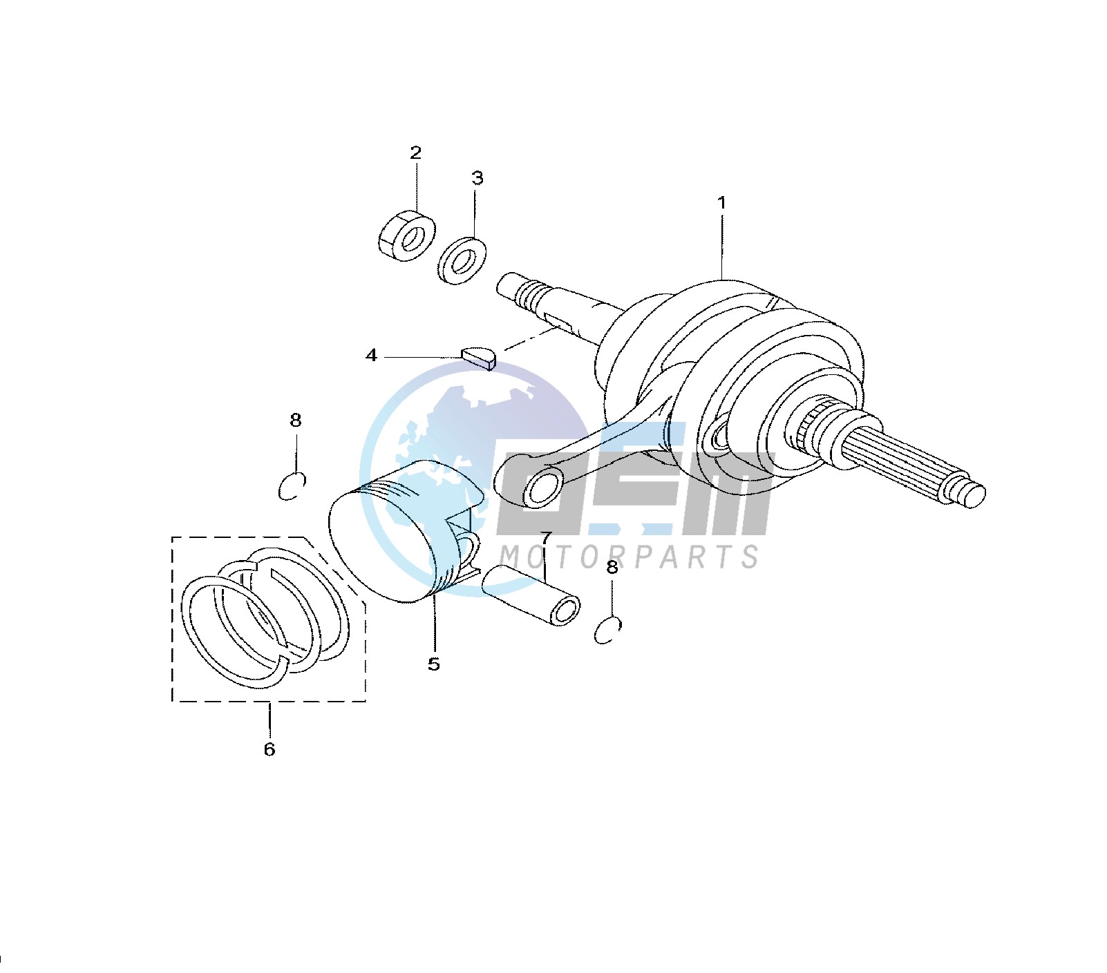 CRANKSHAFT AND PISTON