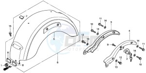 VT750C3 drawing REAR FENDER