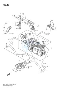 VZR1800 (E3) INTRUDER drawing THROTTLE BODY (VZR1800ZL1 E28)