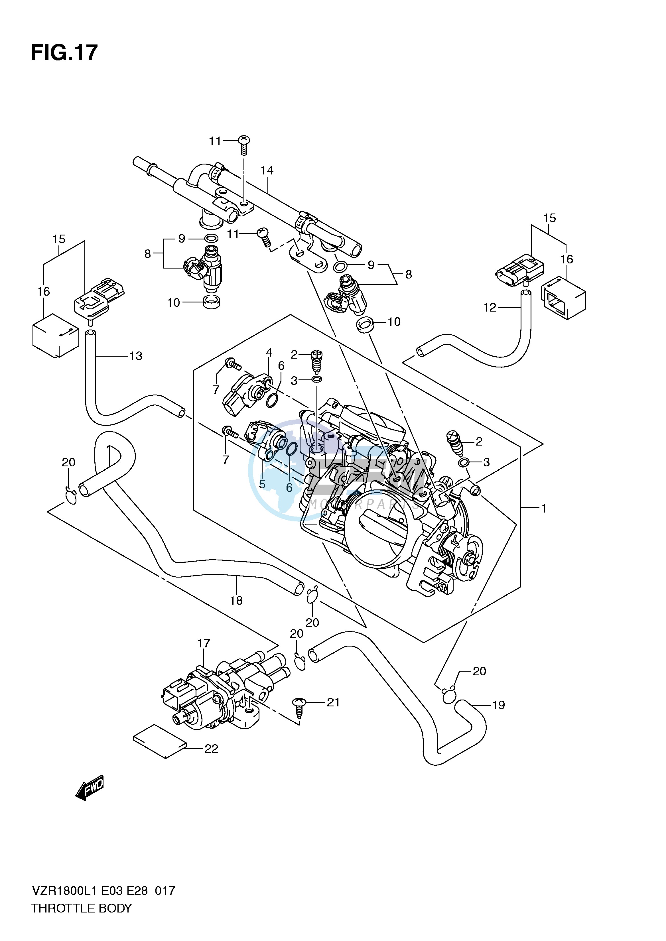 THROTTLE BODY (VZR1800ZL1 E28)