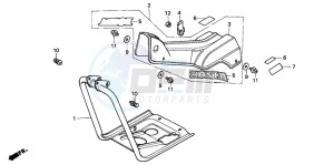 CT110 drawing MAIN PIPE COVER/ CRANKCASE PROTECTION