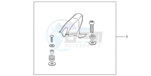 CBR1000RA9 France - (F / ABS CMF REP) drawing CARBON FIBER HUGGER