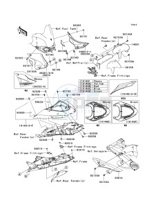 ZX 1000 D [NINJA ZX-10R] (D6F-D7FA) D7F drawing SIDE COVERS_CHAIN COVER