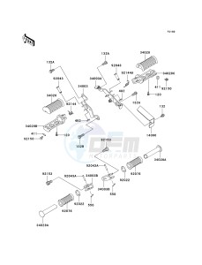 BN 125 A [ELIMINATOR 125] (A6F-A9F) A6F drawing FOOTRESTS